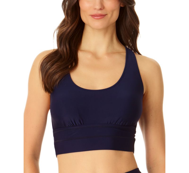 Women's Banded Halter Longline Bra Top