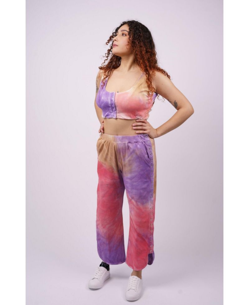 Women's Adaptive Pants With Full Side Seam Opening And Side Loops