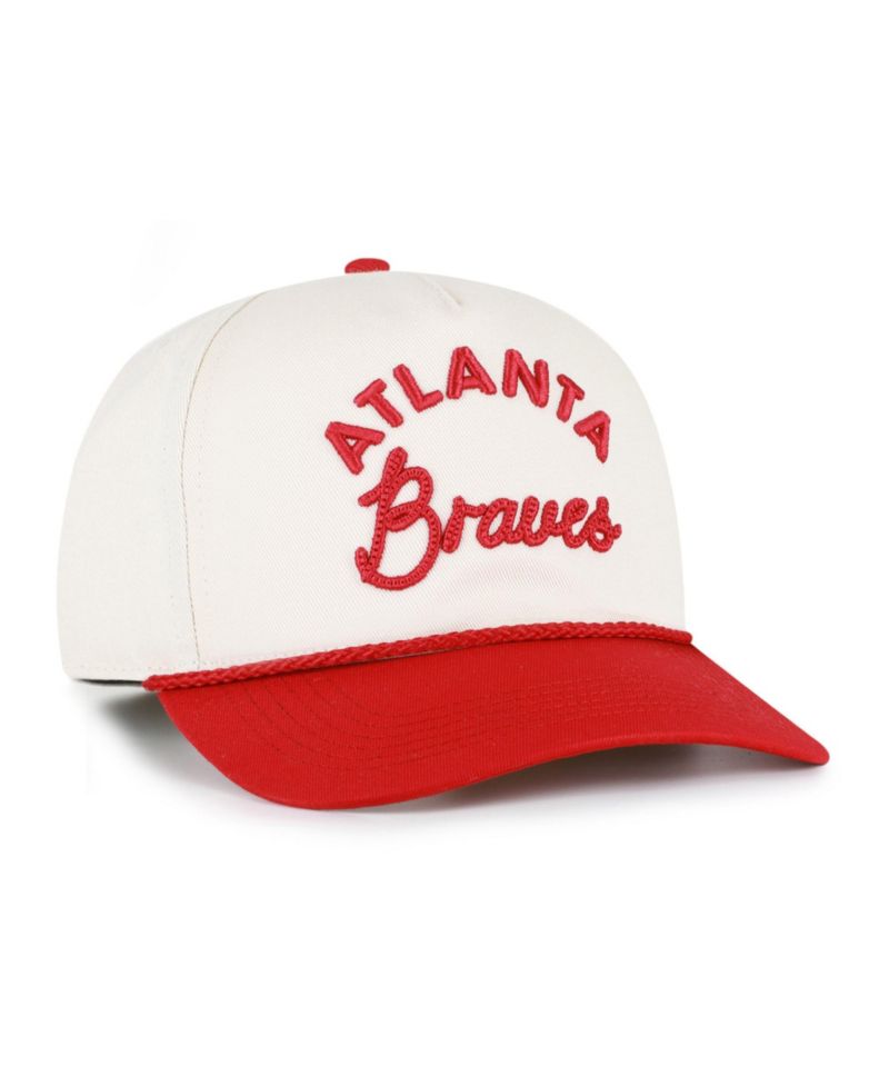 Men's and Women's Natural/Red Atlanta Braves Rope Script Hitch Adjustable Hat