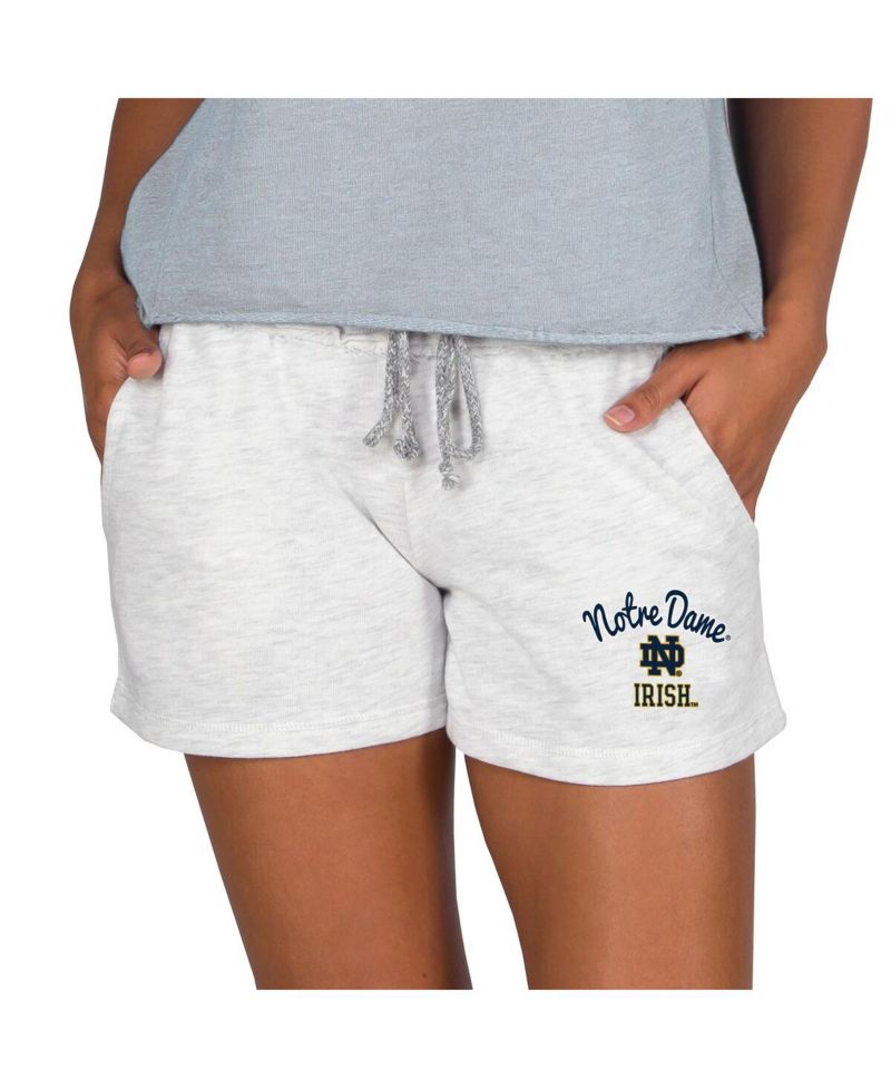 Women's Ash Notre Dame Fighting Irish Mainstream French Terry Tri-Blend Shorts