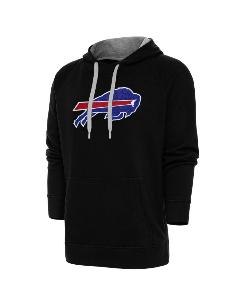 Men's Black Buffalo Bills Victory Chenille Pullover Hoodie