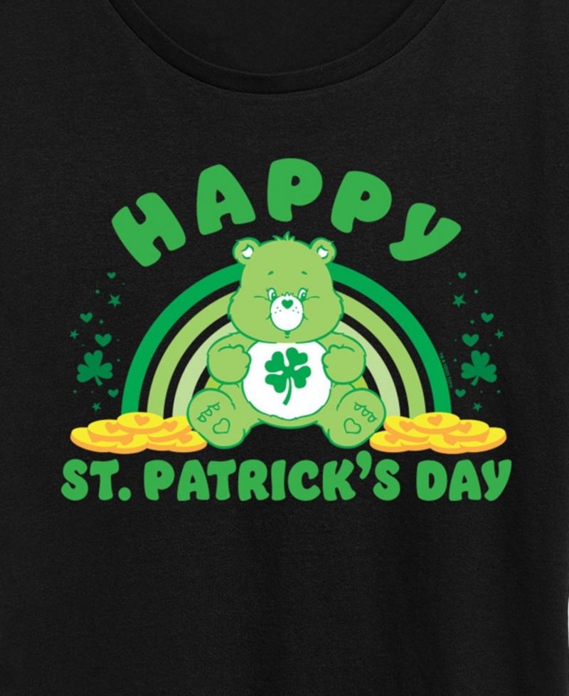 Plus Size Care Bears Happy St. Patrick's Day Crewneck T-Shirt