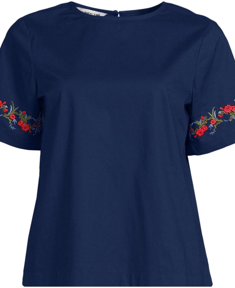 Women's Poplin Eyelet T - Shirt