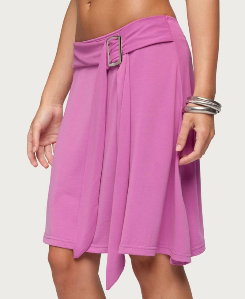 Women's Fiori Buckle Asymmetric Midi Skirt