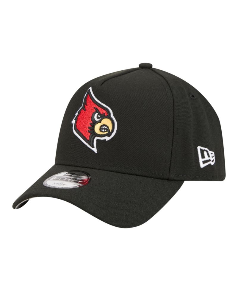 Big Boys and Girls Black Louisville Cardinals 9FORTY A-Frame Adjustable Hat