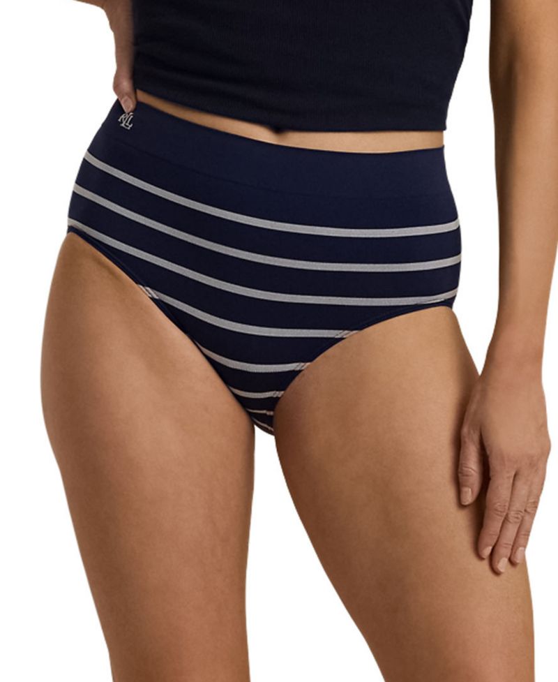 Women's Seamless Striped High-Rise Briefs 4L0094