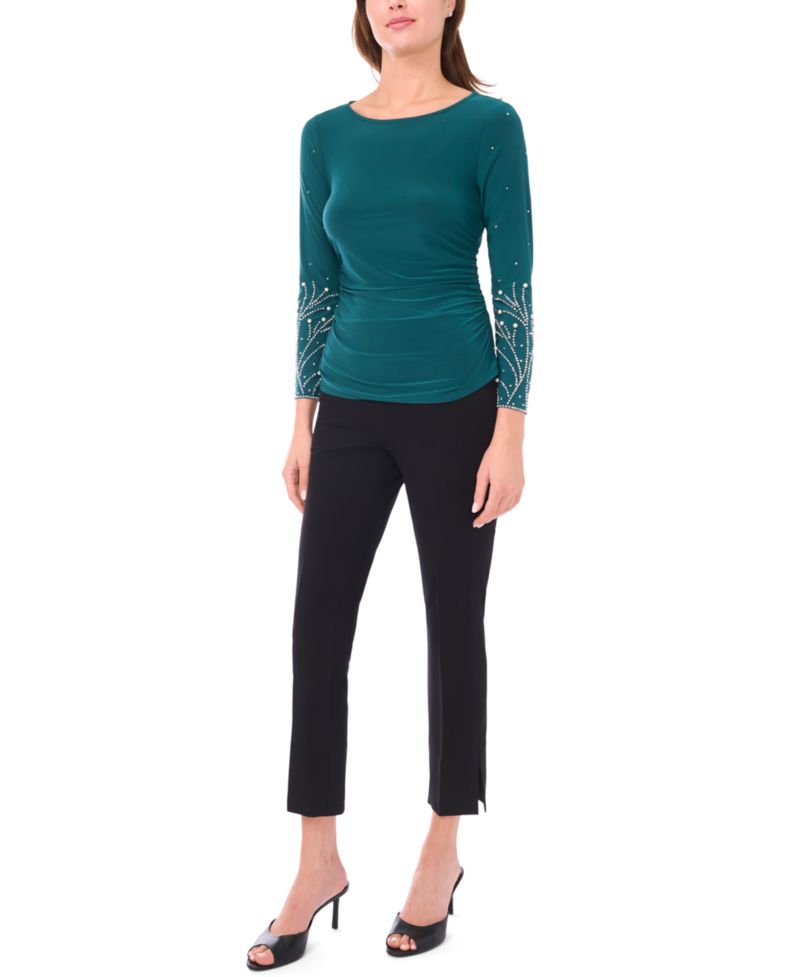 Women's Side Cinched Boat Neck Top