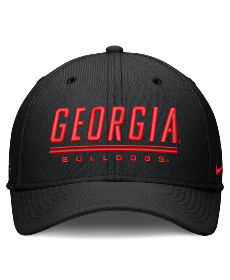 Men's Black Georgia Bulldogs Game Day Rise Swooshflex Hat