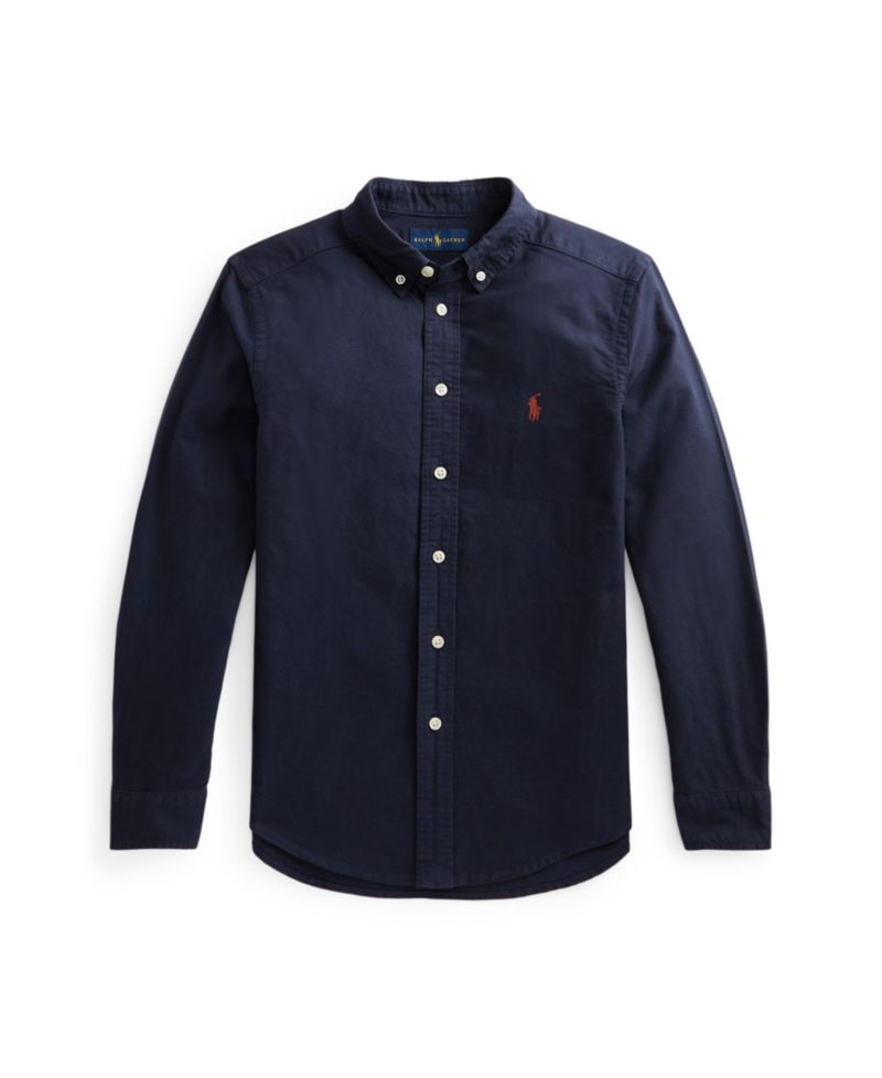 Big Boys Garment-Dyed Cotton Oxford Shirt