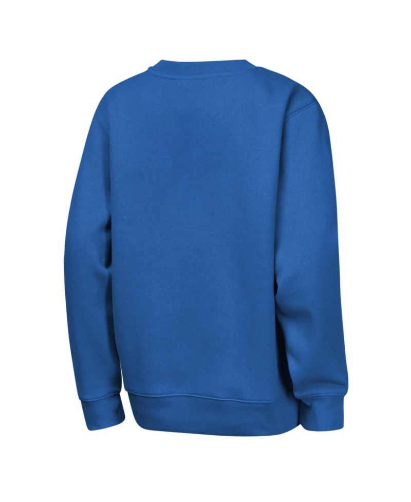 Big Boys and Girls Blue Detroit Lions Run Gun Fleece Sweatshirt