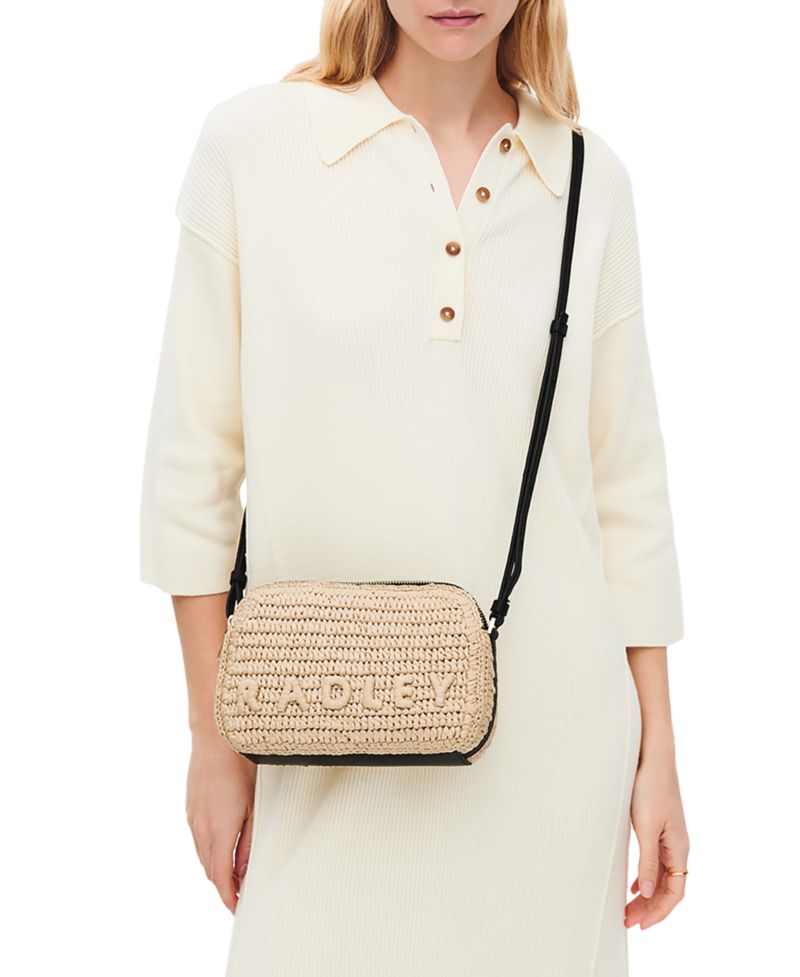 Dukes Place Raffia Small Crossbody Bag