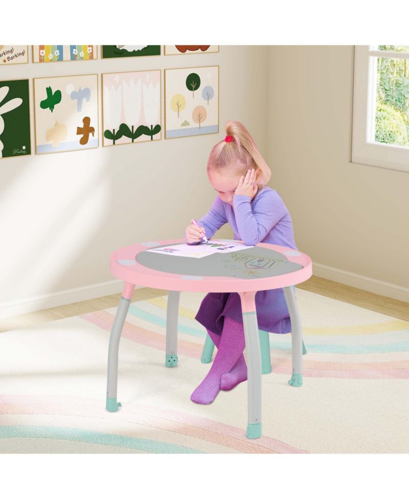 5-in-1 Baby Activity Center with Rotating Seat Removable Toys Lights