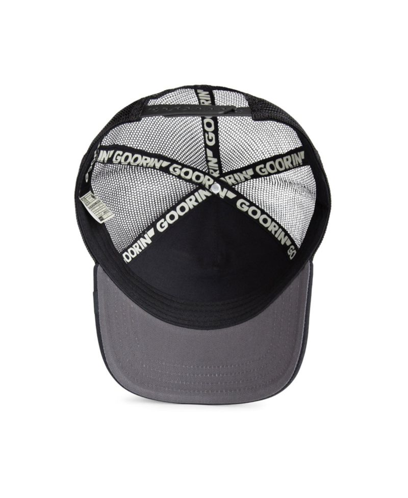 Men's Black Lone Wolf Adjustable Trucker Hat