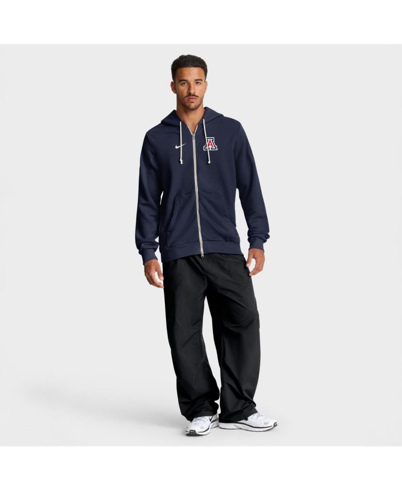 Men's Navy Arizona Wildcats 2025 Sideline Performance Full-Zip Hoodie