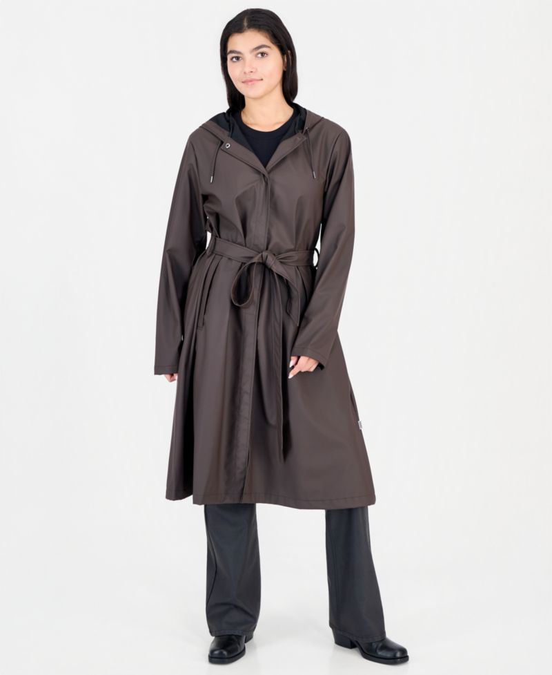 Women's Waterproof A-Line Belted Raincoat