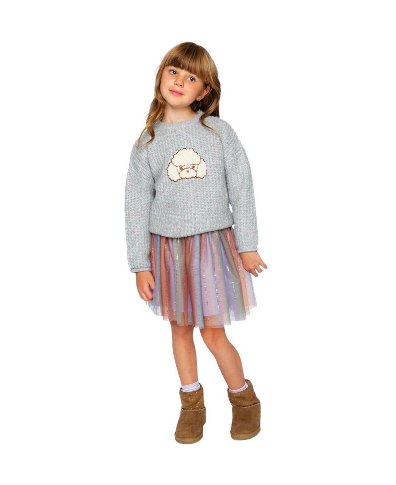 Little Girls (6-12) Poodle Sweater