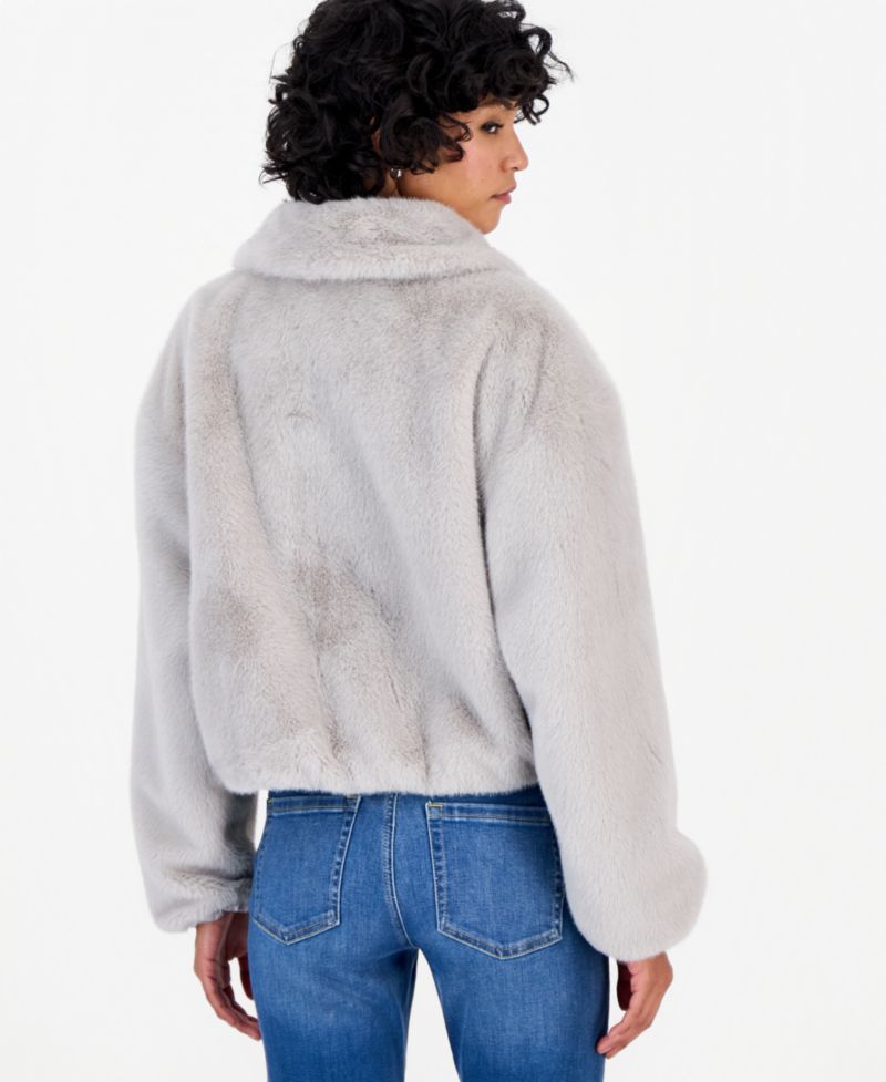 Petite Faux Fur Bomber Jacket