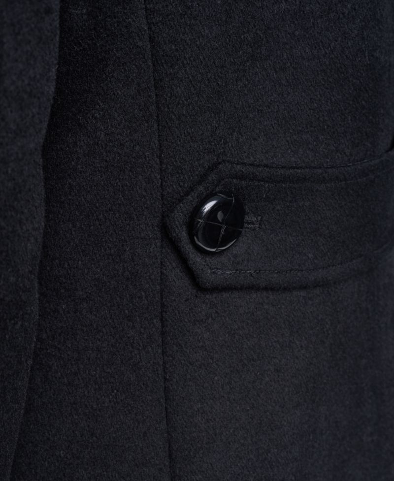 Women's Large-Collar Wool-Blend Coat