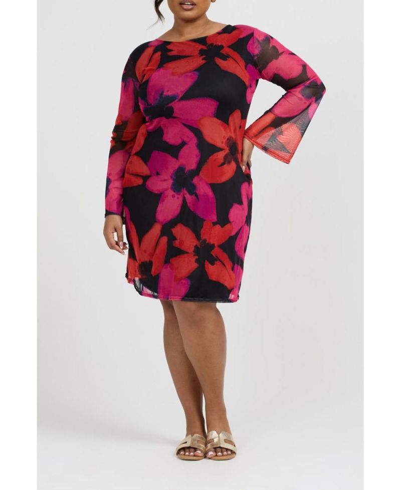 Women's Bold Floral Print Mini Dress