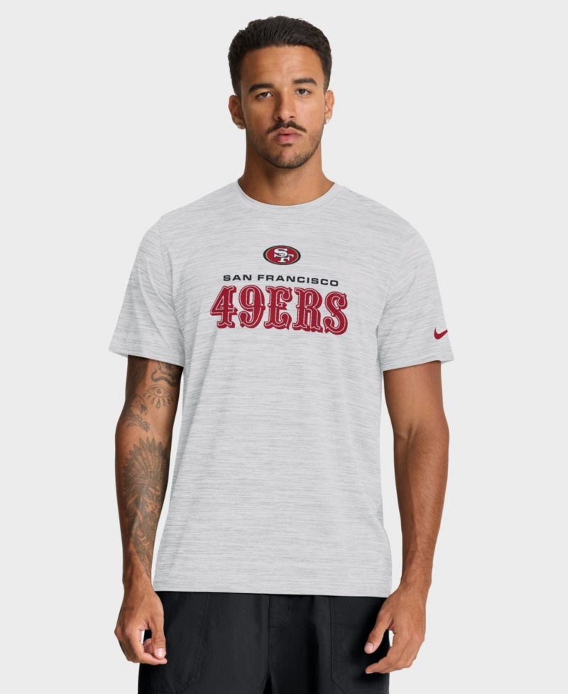 Men's Ash San Francisco 49ers Velocity Endurance Run Dri-FIT T-Shirt