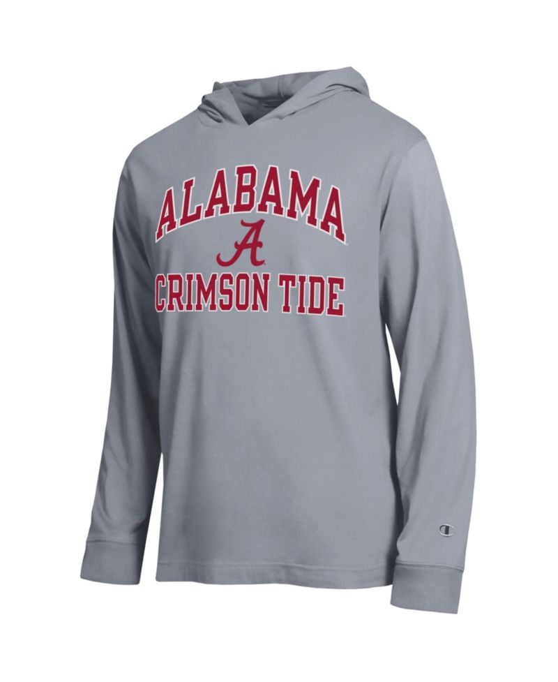 Men's Heather Gray Alabama Crimson Tide High Motor All-Star Long Sleeve Hooded T-Shirt