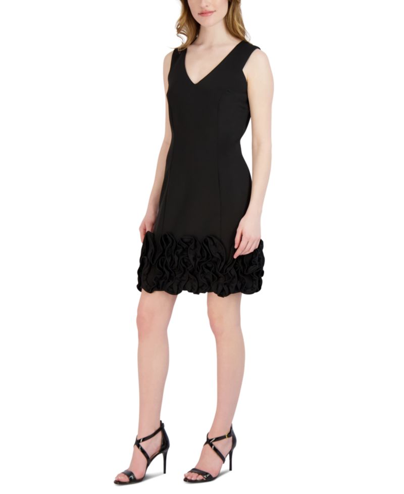 Ruffle-Hem Sheath Dress