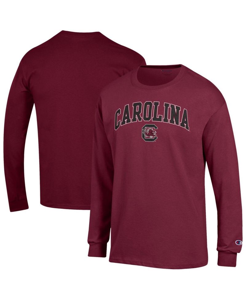 Men's Garnet South Carolina Gamecocks Arch Over Logo Long Sleeve T-Shirt