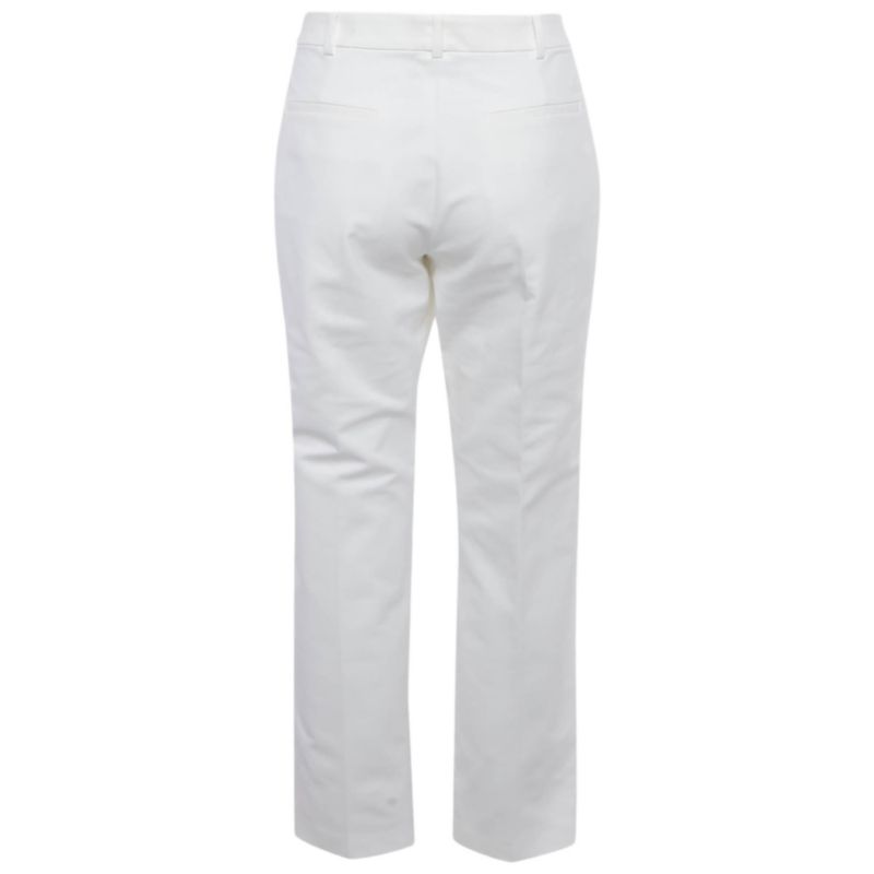 Women's White Taffeta Trousers