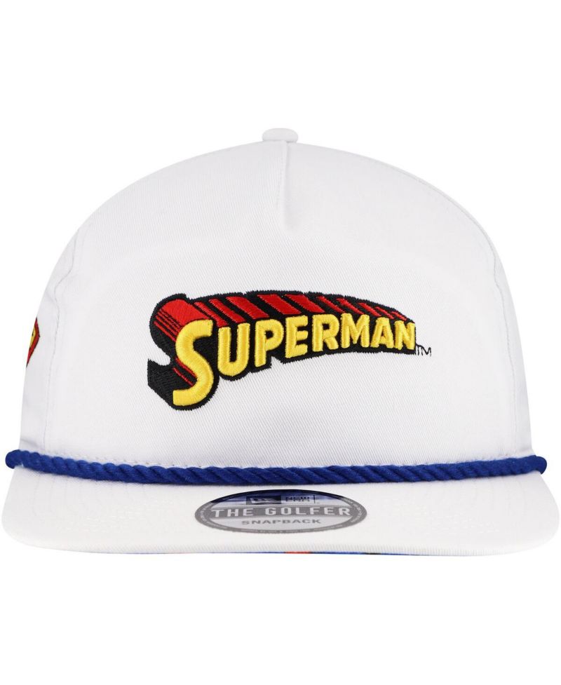 Men's White Superman Golfer Adjustable Hat
