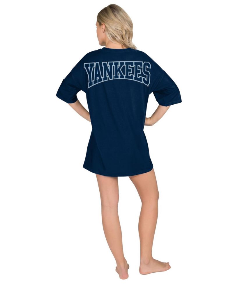 Women's New York Yankees Mosaic Knit Short-Sleeve Nightdress