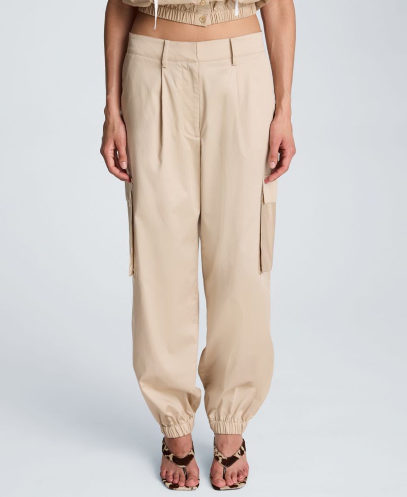 Women's High Rise Front Pleat Cargo Jogger Pants