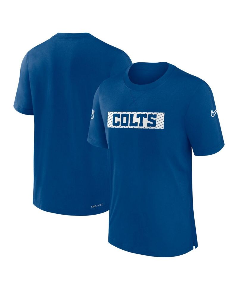 Men's Royal Indianapolis Colts Sideline Player Performance T-Shirt