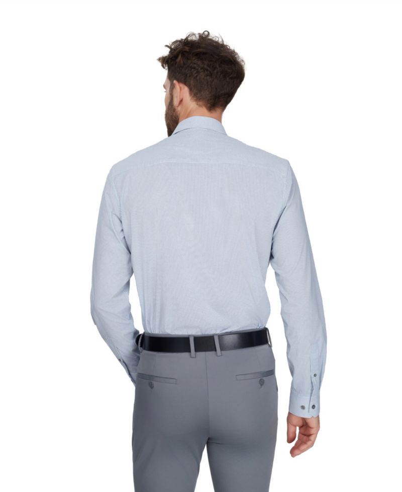 Men's Slim-Fit Spread Collar Dress Shirt