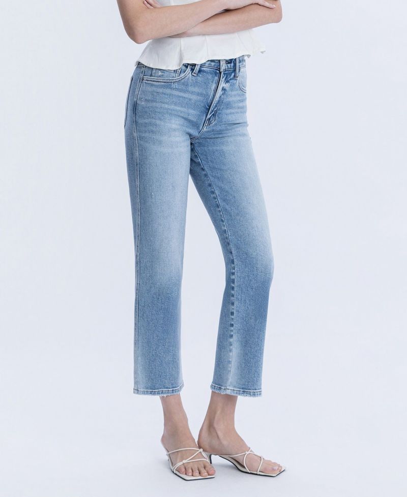 Women's High Rise Ankle Straight Jeans