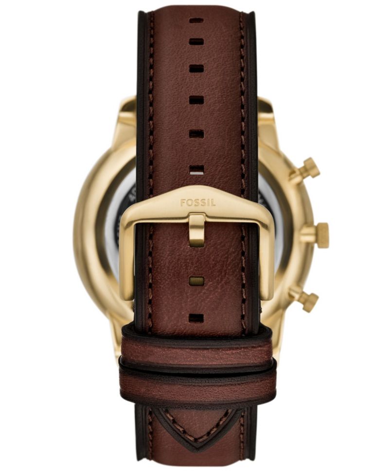 Men's Neutra Chronograph Brown Leather Watch, 44mm