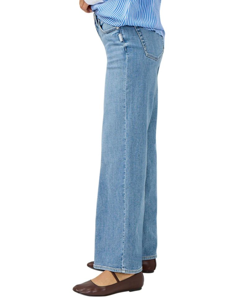 Women's Suki Mid Rise Curvy Fit Wide Leg Jeans