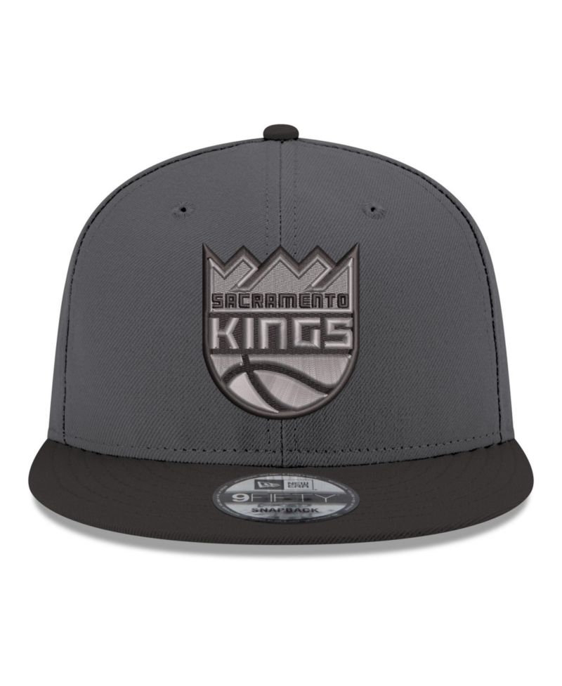 Men's Gray/Black Sacramento Kings Logo 2-Tone 9FIFTY Snapback Hat