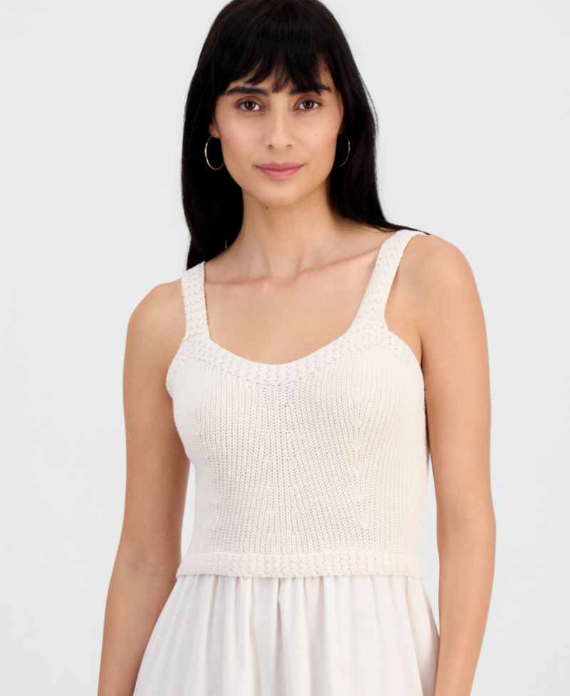 Petite Sleeveless Crochet Maxi Dress