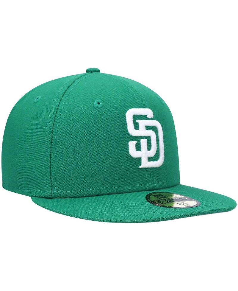 Men's Kelly Green San Diego Padres White Logo 59FIFTY Fitted Hat