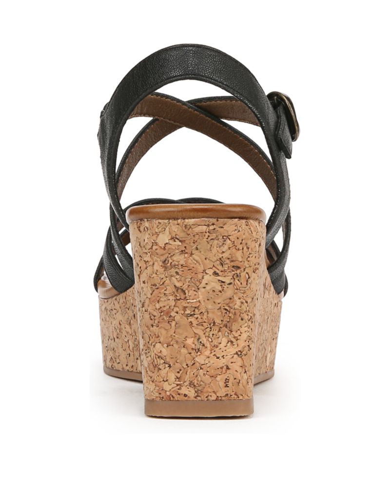 Women's Aurora Open Square Toe Strappy Wedge Sandals
