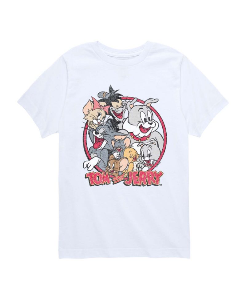 Tom & Jerry Boys' 8-20 Laughing Friends Short-Sleeve Graphic T-Shirt