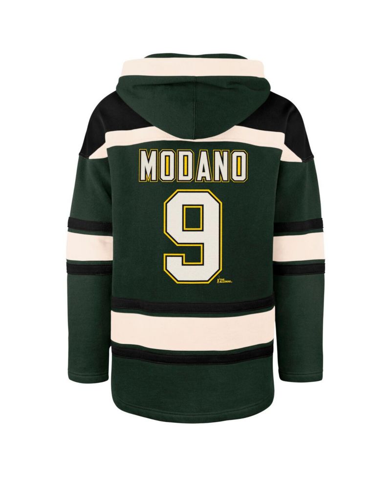 Men's Mike Modano Green Dallas Stars Retired Player Name & Number Lacer Pullover Hoodie