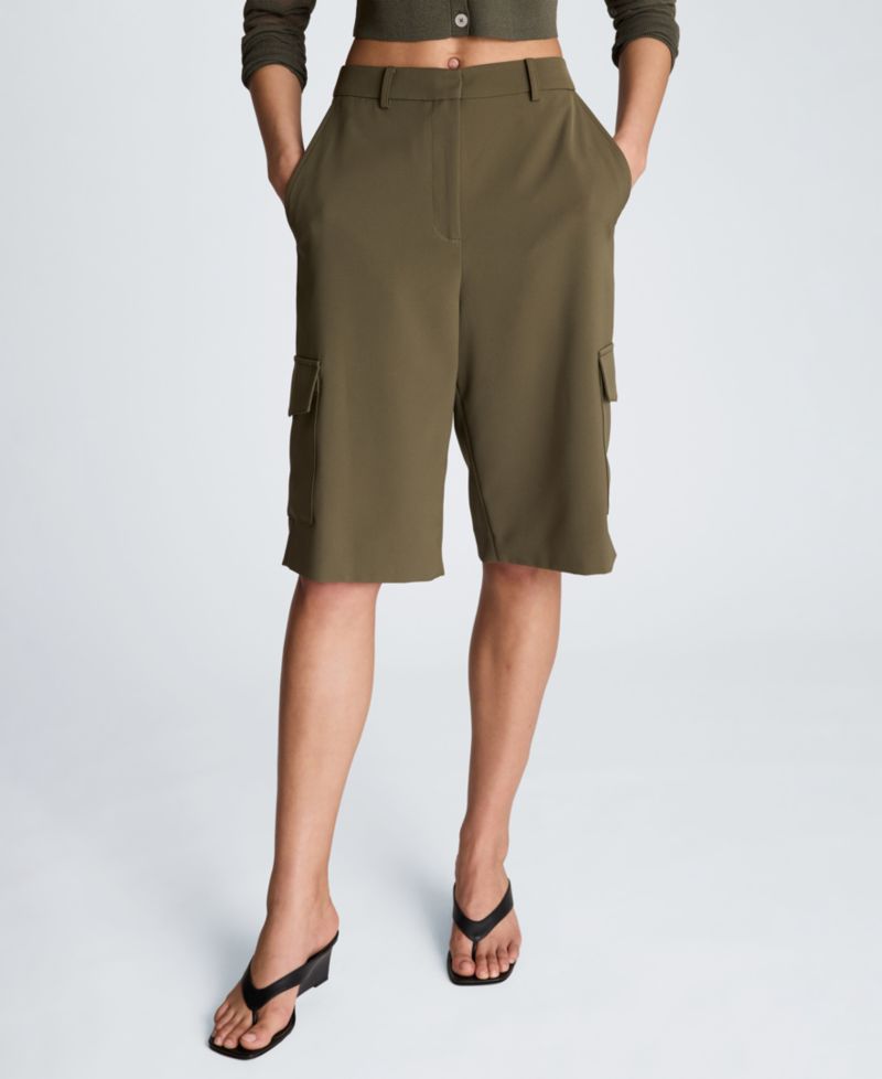Women's High-Rise Wide-Leg Cargo Shorts