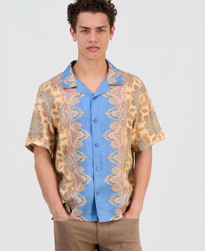 Men's Napa Linen Casa Blanca Short-Sleeve Shirt