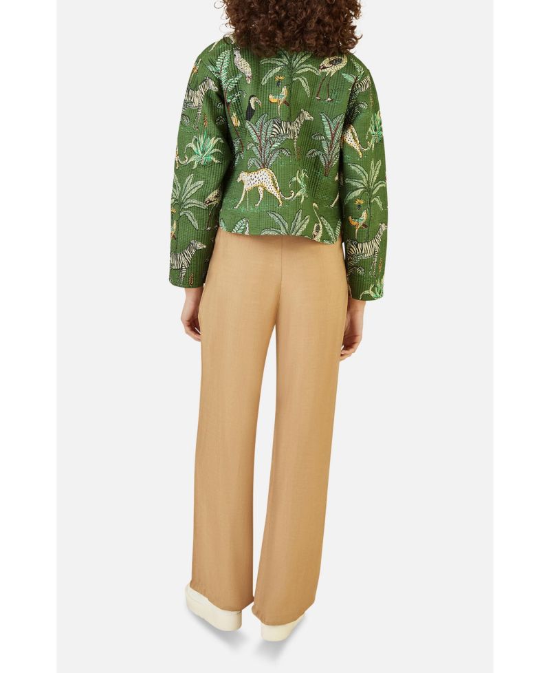 Women's Animal Reversible Cropped Quilted Jacket