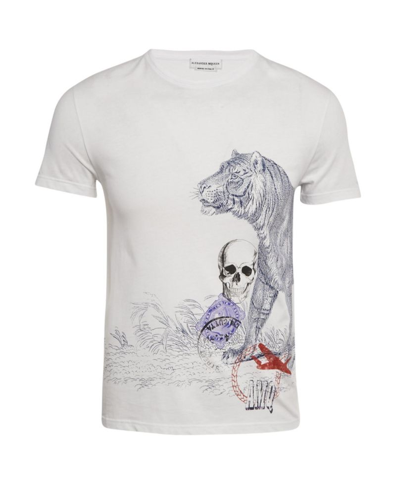 Men's Skull Print Jersey T-Shirt