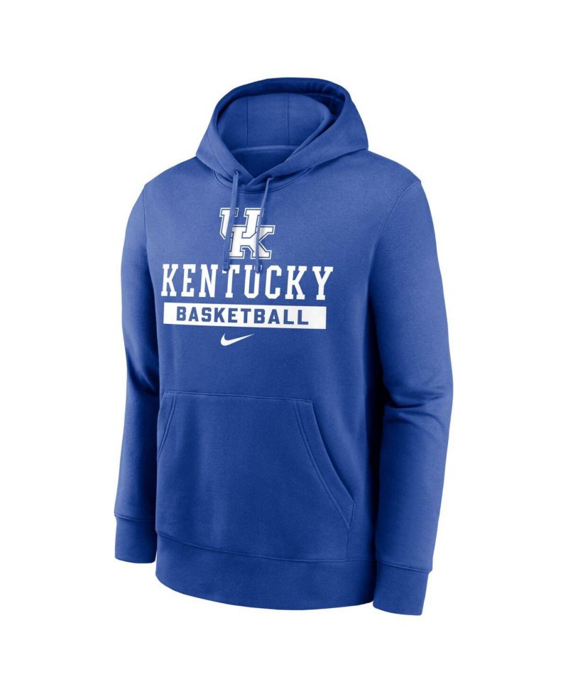 Men's Royal Kentucky Wildcats Basketball Stack Club Fleece Pullover