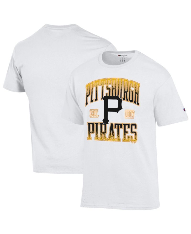 Men's White Pittsburgh Pirates Team Name T-Shirt