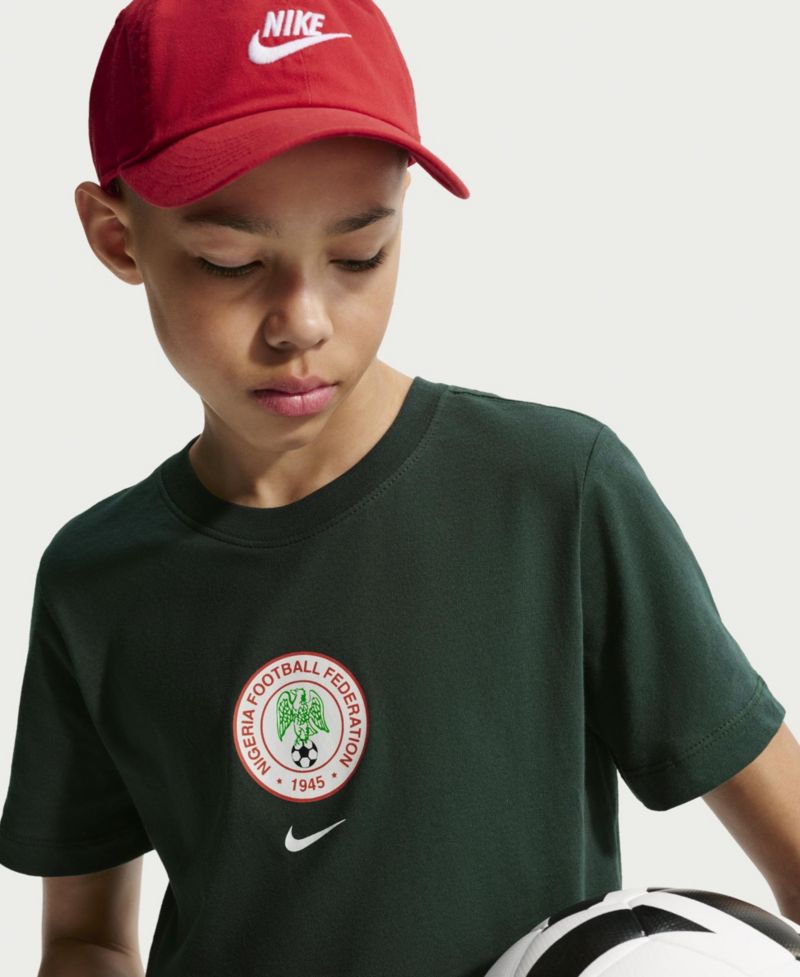 Big Boys and Girls Green Nigeria National Team Crest T-Shirt