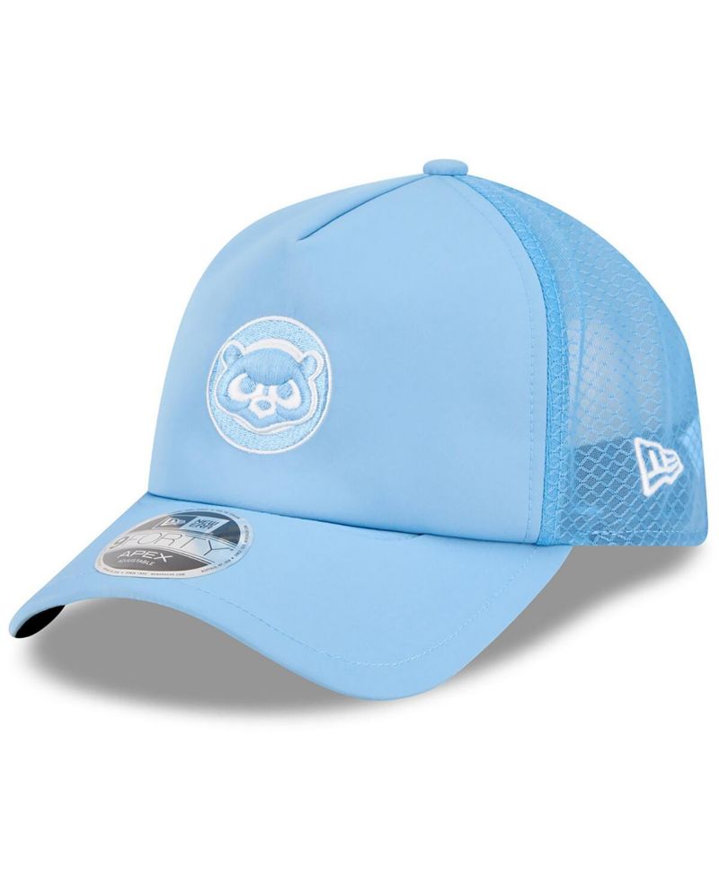 Men's Light Blue Chicago Cubs 2026 Batting Practice Alternate Apex 9FORTY Adjustable Hat